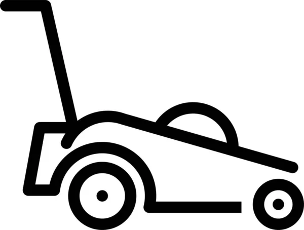 Lawn Mower Web Icon Simple Illustration — Stock Vector