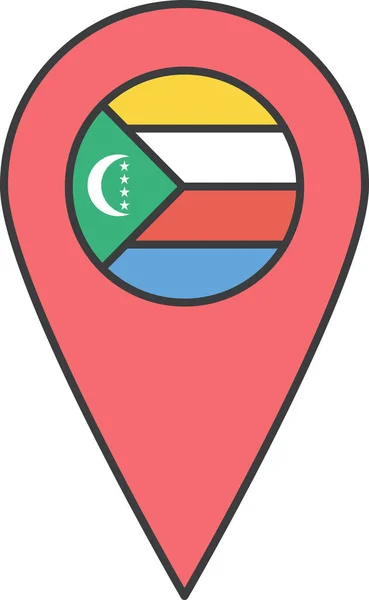Bandiera Nazionale Delle Comore Illustrazione Vettoriale — Vettoriale Stock