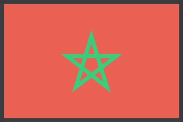 Drapeau Maroc Illustration Vectorielle — Image vectorielle