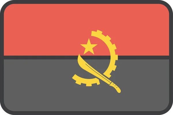 Angola Bandeira País Ilustração Vetorial —  Vetores de Stock