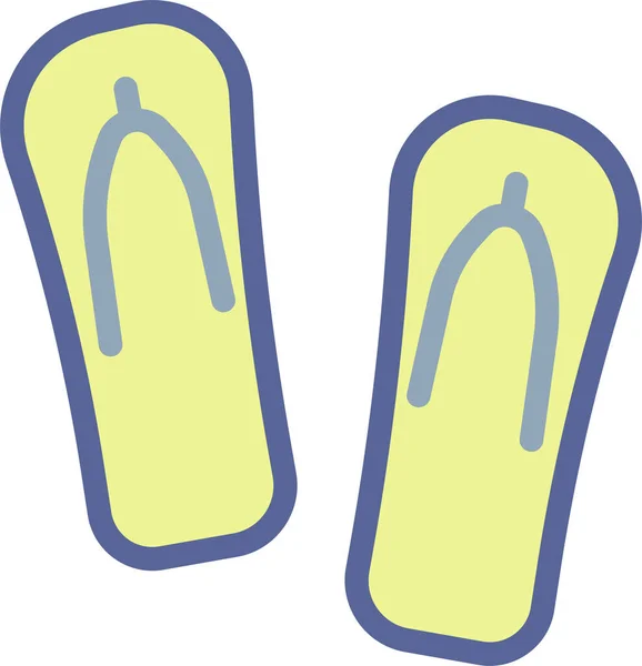 Flip Flops Icono Vector Ilustración — Archivo Imágenes Vectoriales