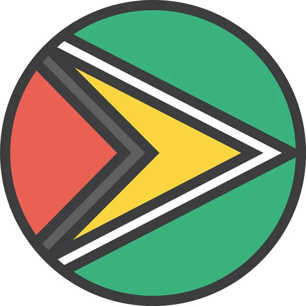 ガイアナ国旗ベクトルイラスト — ストックベクタ