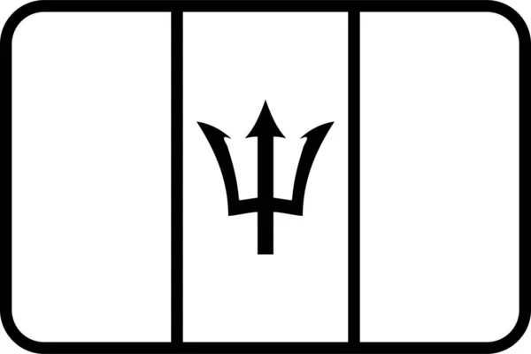 Flaga Kraju Barbados Ilustracja Wektora — Wektor stockowy