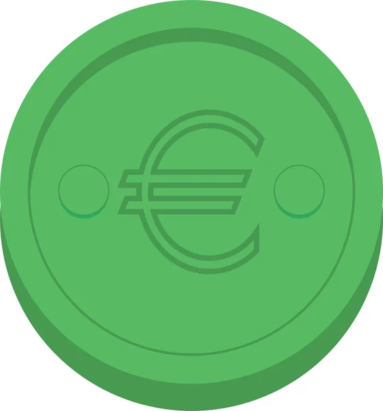 Euro Web Icon Vector Illustration — Stock Vector