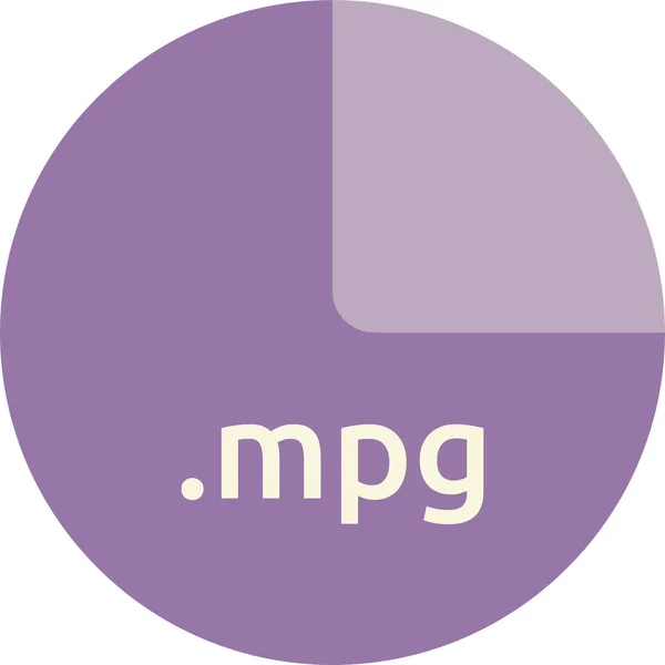 Illustrazione Vettoriale Del Formato File Mpg — Vettoriale Stock