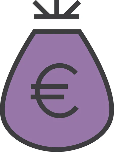 Ukázka Vektoru Webové Ikony Eura — Stockový vektor