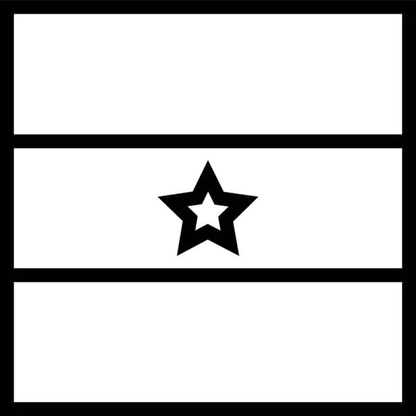 Ghana Flagge Vektorillustration — Stockvektor