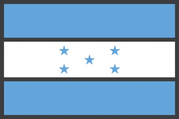 Honduras Bandeira País Ilustração Vetorial — Vetor de Stock