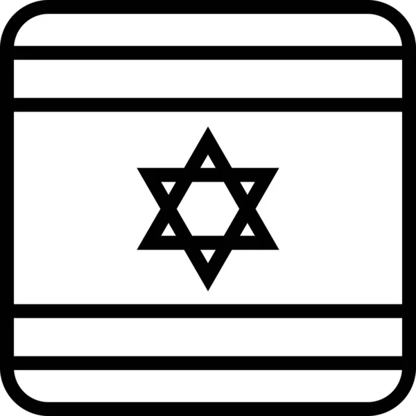 Israel Bandeira País Ilustração Vetorial —  Vetores de Stock