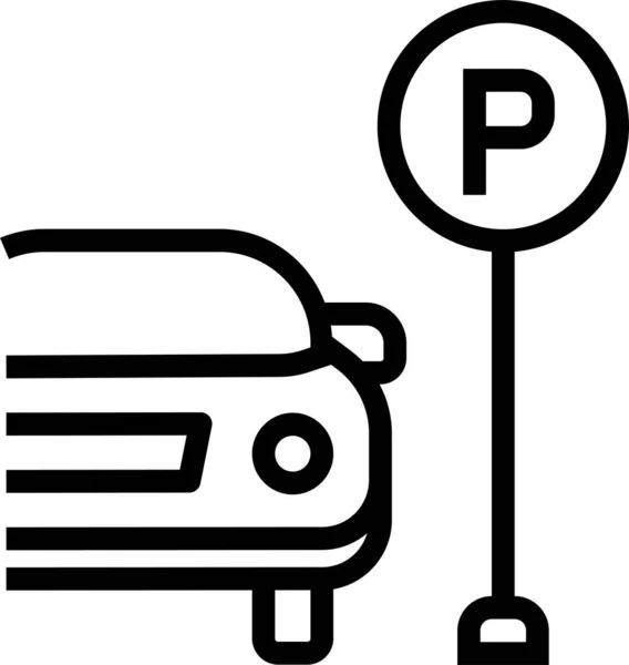 Vector Illustration Parking Icon — Stock Vector