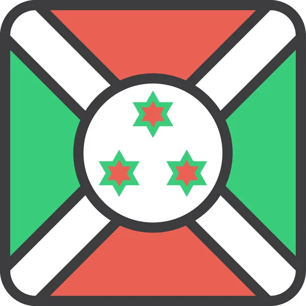 Burundi Country Flag Vektorillustration — Stockvektor