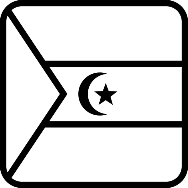 Δυτική Σημαία Χώρας Της Σαχάρας Διανυσματική Απεικόνιση — Διανυσματικό Αρχείο