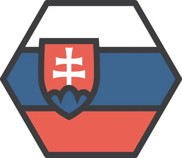 スロバキア国旗ベクトルイラスト — ストックベクタ