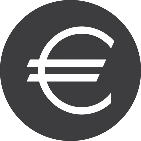 Euro Icono Web Vector Ilustración — Vector de stock