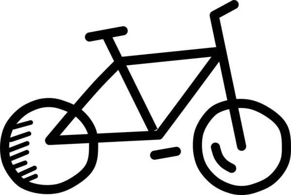 Bicicleta Pictograma Vector Plat — Vector de stoc