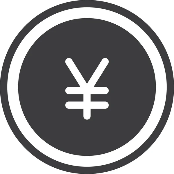 Yen Währung Web Symbol Einfache Vektorillustration — Stockvektor