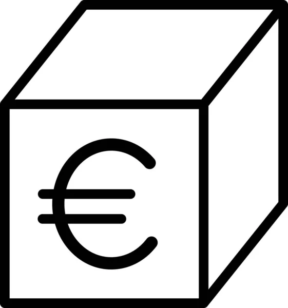 Euro Web Icon Vektor Illustration — Stockvektor