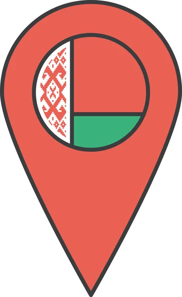 Belarus Land Flagga Vektor Illustration — Stock vektor