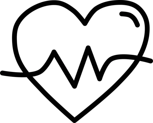 Серцева Активність Веб Іконка Проста Ілюстрація — стоковий вектор
