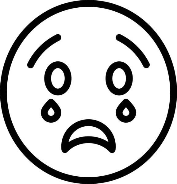 Gesicht Emoticon Symbol Vektorillustration — Stockvektor