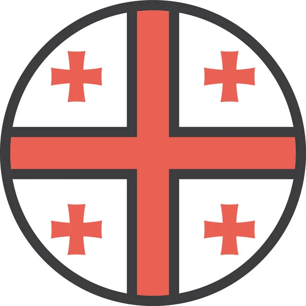 Bandeira Georgiana Ilustração Vetorial —  Vetores de Stock