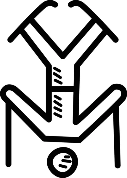 Icono Ilustración Vector Esquí — Vector de stock