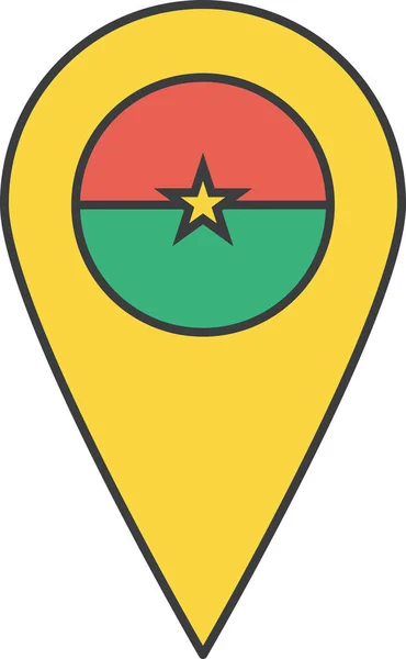 Burkina Faso Bandeira País Ilustração Vetorial — Vetor de Stock