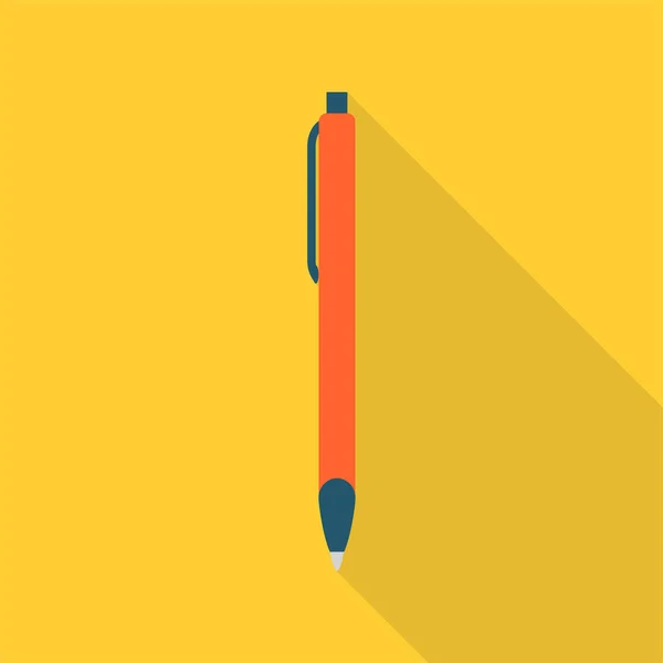 Bleistift Symbol Flache Bauweise Vektorillustration — Stockvektor