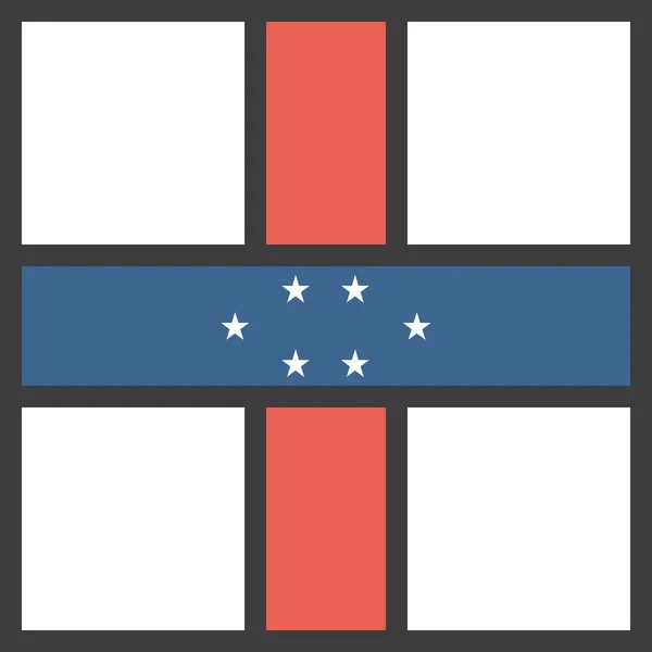 Antilles Country Flag Vektorová Ilustrace — Stockový vektor