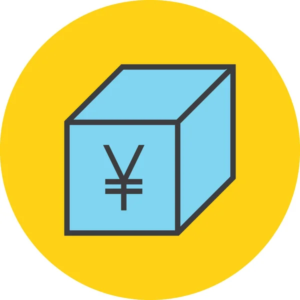Yen Moneda Icono Web Ilustración Vector Simple — Vector de stock