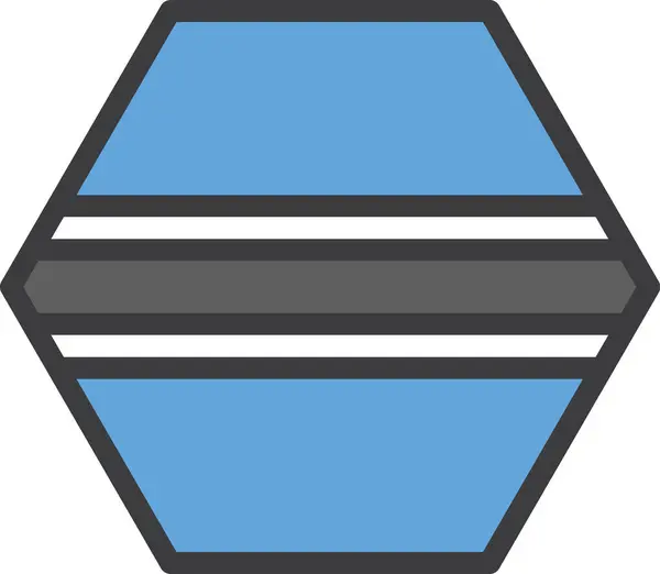 Botswana Bandeira País Ilustração Vetorial — Vetor de Stock