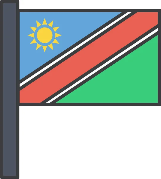 纳米比亚国旗 矢量图解 — 图库矢量图片
