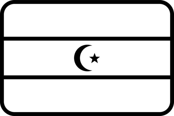 リビア国旗ベクトルイラスト — ストックベクタ
