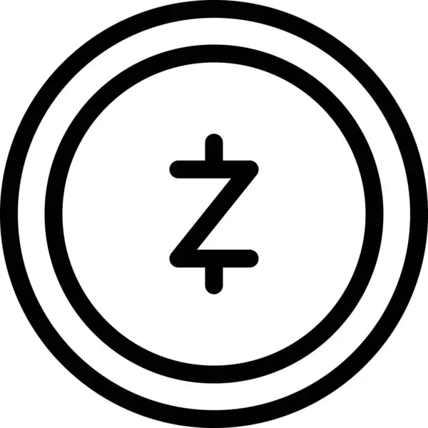 Zcash Icona Web Semplice Illustrazione — Vettoriale Stock
