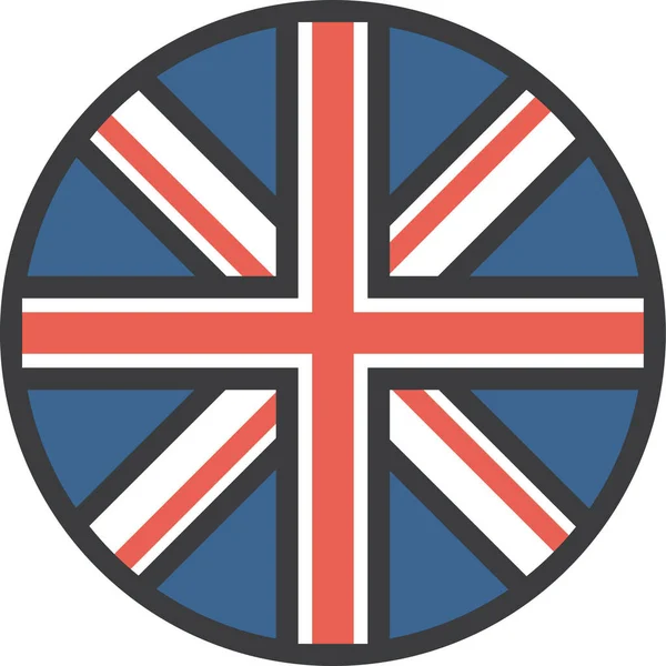 Storbritannien Land Flagga Vektor Illustration — Stock vektor