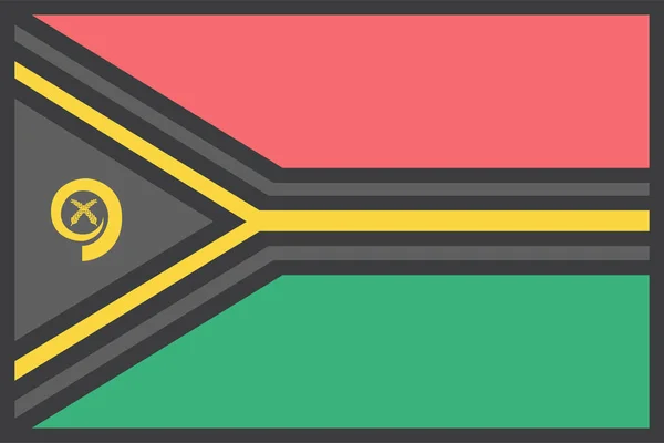 Флаг Вануату Векторная Иллюстрация — стоковый вектор