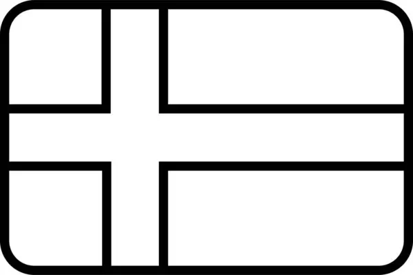 Finlândia Bandeira País Ilustração Vetorial —  Vetores de Stock