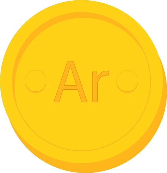 Vector Ilustración Una Moneda Oro — Archivo Imágenes Vectoriales