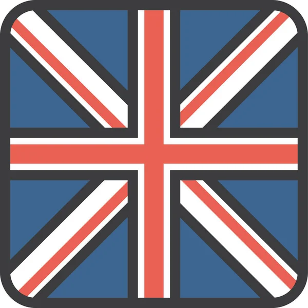 Bandiera Nazionale Del Regno Unito Illustrazione Vettoriale — Vettoriale Stock