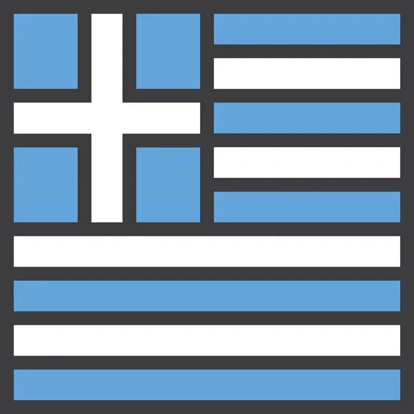 Grécia País Bandeira Ilustração Vetorial — Vetor de Stock