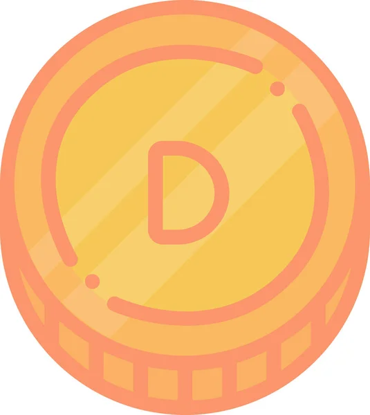 Bitcoin Icono Web Ilustración Simple — Vector de stock