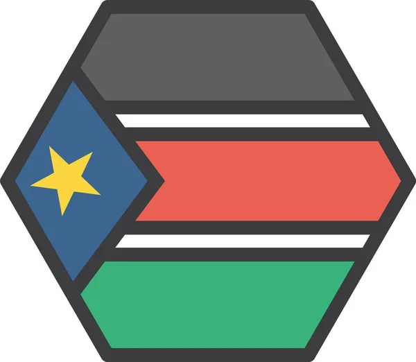 Bandiera Sudana Meridionale Illustrazione Vettoriale — Vettoriale Stock