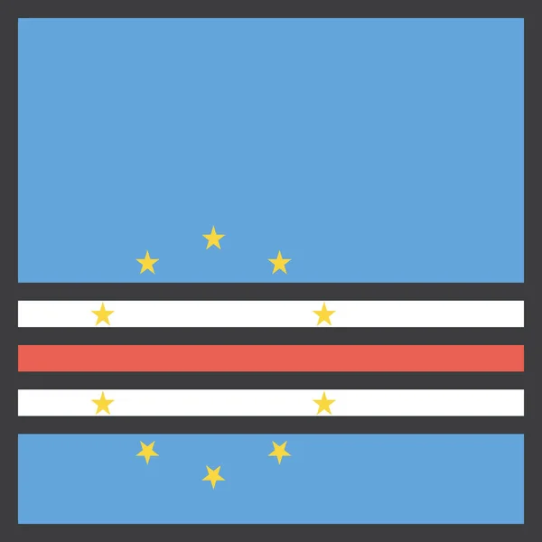 Kapverdische Landesflagge Vektorillustration — Stockvektor