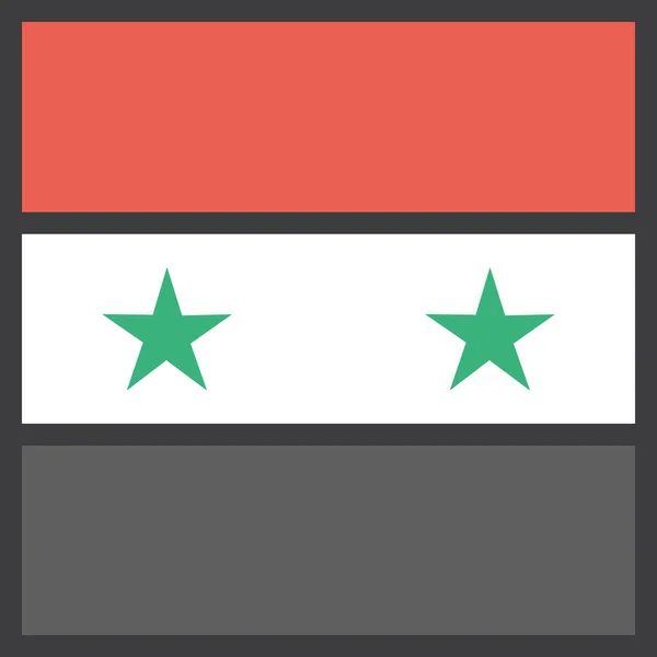 Drapeau Pays Syrie Illustration Vectorielle — Image vectorielle