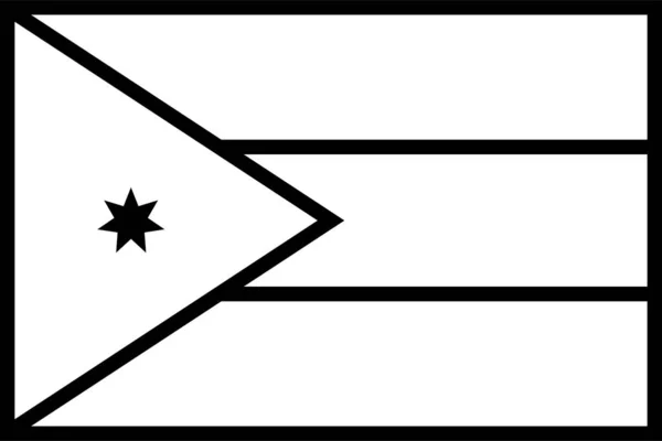 Σημαία Χώρας Jordan Διανυσματική Απεικόνιση — Διανυσματικό Αρχείο