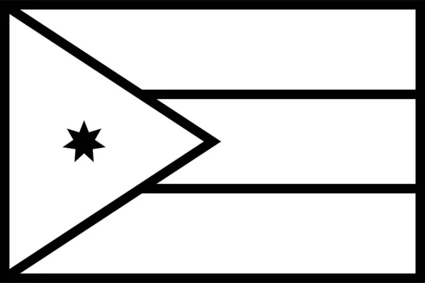 Jordanische Flagge Vektorillustration — Stockvektor