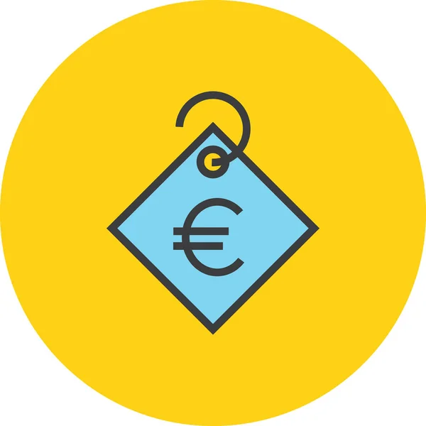 Euro Icono Web Vector Ilustración — Vector de stock