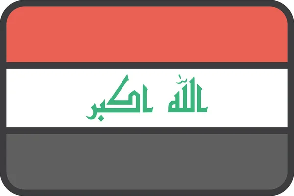 Прапор Країни Ірак Векторна Ілюстрація — стоковий вектор