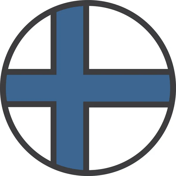 Flaga Kraju Finlandia Ilustracja Wektora — Wektor stockowy