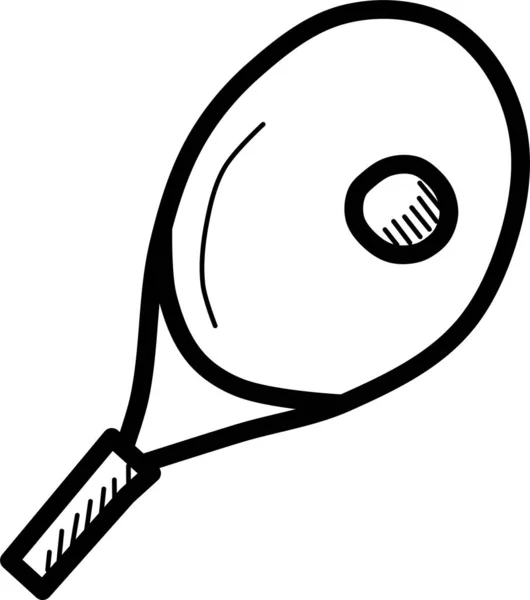 Tennis Racket Web Icoon Eenvoudig Vector Ontwerp — Stockvector